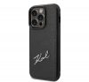 Karl Lagerfeld Signature Logo Cardslot Apple iPhone 14 Pro Max hátlap tok, fekete