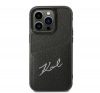 Karl Lagerfeld Signature Logo Cardslot Apple iPhone 14 Pro Max hátlap tok, fekete