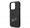 Karl Lagerfeld Signature Logo Cardslot Apple iPhone 14 Pro Max hátlap tok, fekete