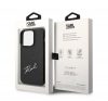 Karl Lagerfeld Signature Logo Cardslot Apple iPhone 14 Pro Max hátlap tok, fekete