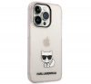 Karl Lagerfeld Transparent Choupette Body Apple iPhone 14 Pro Max hátlap tok, rózsaszín