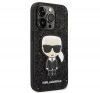 Karl Lagerfeld Glitter Flakes Ikonik Apple iPhone 14 Pro Max hátlap tok, fekete