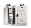 Karl Lagerfeld Glitter Flakes Ikonik Apple iPhone 14 Pro Max hátlap tok, fekete