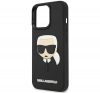 Karl Lagerfeld 3D Rubber Karl's Head Apple iPhone 14 Pro Max hátlap tok, fekete