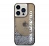 Karl Lagerfeld Liquid Glitter Elong Apple iPhone 14 Pro Max hátlap tok, fekete