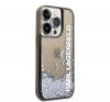 Karl Lagerfeld Liquid Glitter Elong Apple iPhone 14 Pro Max hátlap tok, fekete