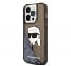 Karl Lagerfeld Glitter Karl Head Apple iPhone 14 Pro Max hátlap tok, fekete