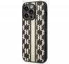 Karl Lagerfeld Monogram Stripe Apple iPhone 14 Pro Max hátlap tok, barna