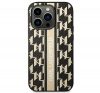 Karl Lagerfeld Monogram Stripe Apple iPhone 14 Pro Max hátlap tok, barna