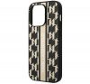 Karl Lagerfeld Monogram Stripe Apple iPhone 14 Pro Max hátlap tok, barna