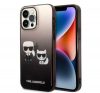 Karl Lagerfeld Gradient Ikonik Karl & Choupette Apple iPhone 14 Pro Max hátlap tok, fekete