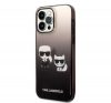 Karl Lagerfeld Gradient Ikonik Karl & Choupette Apple iPhone 14 Pro Max hátlap tok, fekete