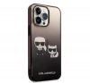 Karl Lagerfeld Gradient Ikonik Karl & Choupette Apple iPhone 14 Pro Max hátlap tok, fekete