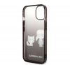 Karl Lagerfeld Gradient Ikonik Karl & Choupette Apple iPhone 14 Pro Max hátlap tok, fekete