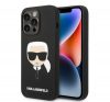 Karl Lagerfeld Silicone Karl's Head Apple iPhone 14 Pro Magsafe hátlap tok, fekete