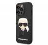 Karl Lagerfeld Silicone Karl's Head Apple iPhone 14 Pro Magsafe hátlap tok, fekete