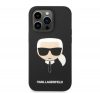 Karl Lagerfeld Silicone Karl's Head Apple iPhone 14 Pro Magsafe hátlap tok, fekete