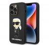 Karl Lagerfeld Silicone Ikonik Apple iPhone 14 Pro Magsafe hátlap tok, fekete