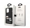 Karl Lagerfeld Liquid Silicone Karl & Choupette Apple iPhone 14 Pro Magsafe hátlap tok, fekete