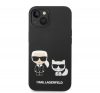 Karl Lagerfeld Liquid Silicone Karl & Choupette Apple iPhone 14 Plus Magsafe hátlap tok, fekete