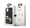 Karl Lagerfeld Liquid Silicone Karl & Choupette Apple iPhone 14 Plus Magsafe hátlap tok, fekete