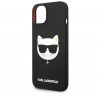 Karl Lagerfeld Silicone Choupette Head Apple iPhone 14 Magsafe hátlap tok, fekete