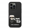 Karl Lagerfeld Liquid Silicone Karl & Choupette Apple iPhone 14 Pro Max Magsafe hátlap tok, fekete