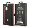 Ferrari Silicone Metal Apple iPhone 14 Plus hátlap tok, fekete