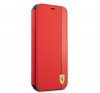 Ferrari On Track Apple iPhone 13 Pro karbon flip tok, piros