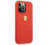 Ferrari Silicone Apple iPhone 13 Pro hátlap tok, piros