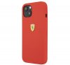 Ferrari Silicone Apple iPhone 13 hátlap tok, hátlap tok, piros