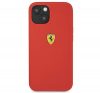 Ferrari Silicone Apple iPhone 13 mini hátlap tok, piros