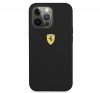 Ferrari Silicone Apple iPhone 13 Pro Max hátlap tok, fekete