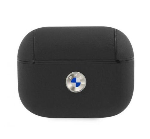 BMW Geniune Leather Silver Logo Apple AirPods Pro szilikon tok, fekete