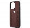 BMW Leather Curve Perforate Apple iPhone 13 Pro hátlap tok, piros