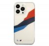 BMW Motorsport Tricolor Apple iPhone 13 Pro hátlap tok, átlátszó