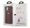 BMW Leather Curve Perforate Apple iPhone 13 mini hátlap tok, piros