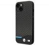 BMW Leather Carbon Apple iPhone 14 Plus hátlap tok, fekete