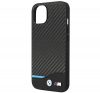 BMW Leather Carbon Apple iPhone 14 Plus hátlap tok, fekete