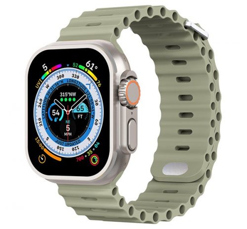 Phoner River Apple Watch 49/45/44/42 mm szilikon szíj, keki