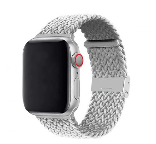 Phoner Spun Apple Watch csatos fonott szövet szíj, 49/45/44/42mm, gyöngyház fehér