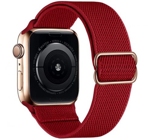 Phoner Dew Apple Watch csatos fonott szövet szíj, 49/45/44/42mm, piros