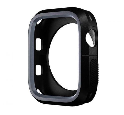 Phoner Twin Apple Watch szilikon tok, 44mm, fekete/szürke