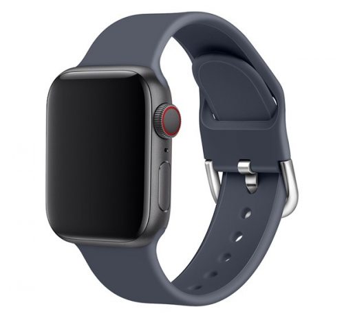 Phoner Clasp Apple Watch csatos szilikon szíj, 49/45/44/42mm, kékesszürke