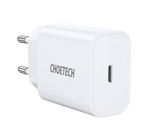 Choetech hálózati töltő adapter Type-C, 20W, fehér