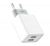 XO L65 hálózati gyorstöltő adapter USB, 2,4A, USB Type-C kábellel, fehér