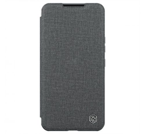 Nillkin Qin Pro Cloth Samsung Galaxy S23+ bőr flip tok, szürke