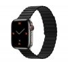 Phoner Rever Apple Watch forgatható mágneses szilikon szíj, 49/45/44/42mm, M/L, fekete