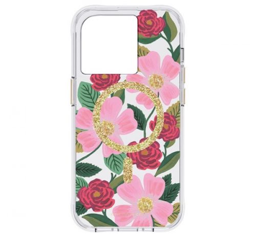 Case Mate Rifle Paper Rose Garden Apple iPhone 14 Pro, Magsafe szilikon tok