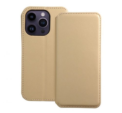 Dual Pocket Apple iPhone 14 Pro, flip tok, arany